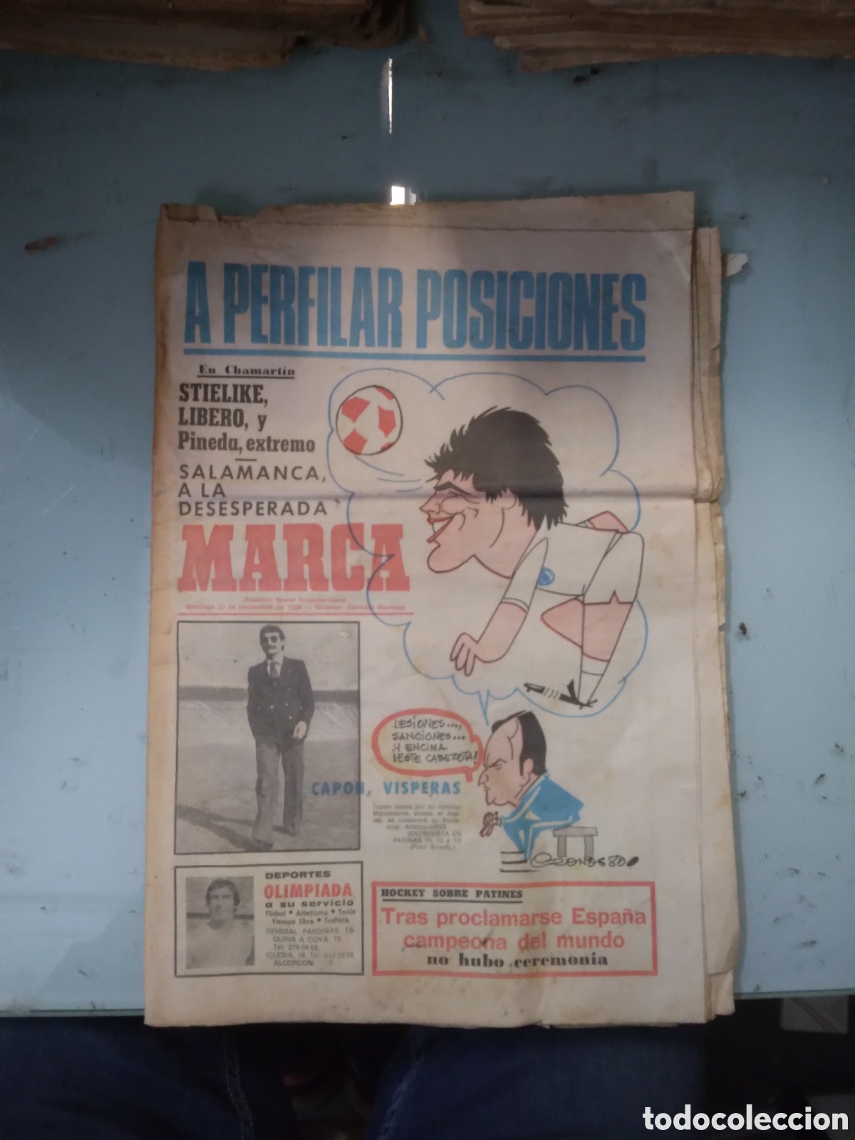 Sports collectibles: Diario Marca, 1980, 24 noviembre
