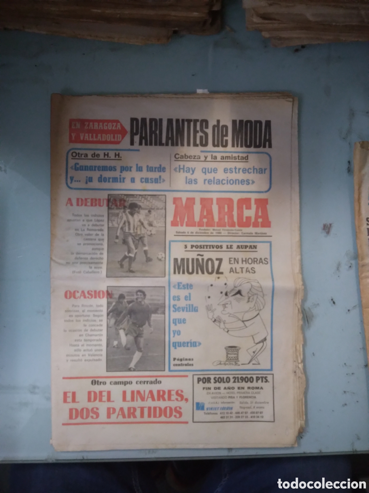 Sports collectibles: Diario Marca, 1980,6 diciembre
