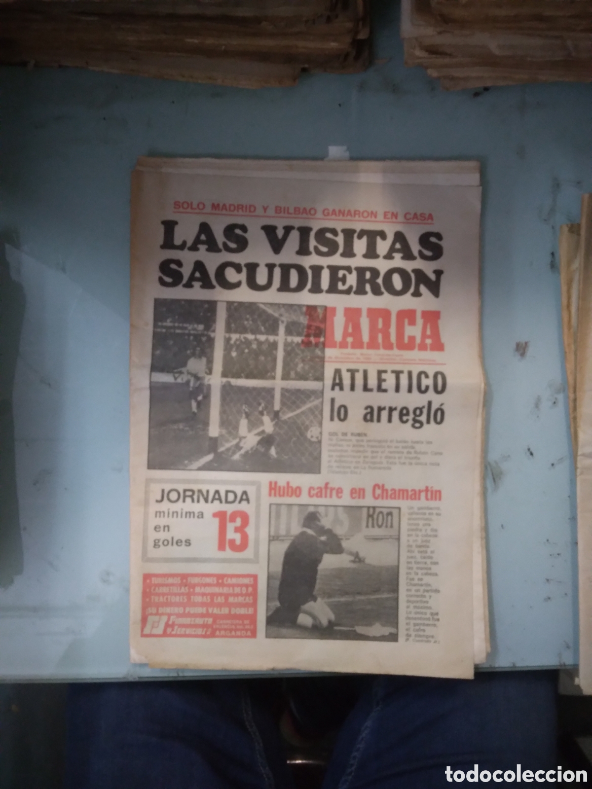 Sports collectibles: Diario Marca, 1980, 8 diciembre