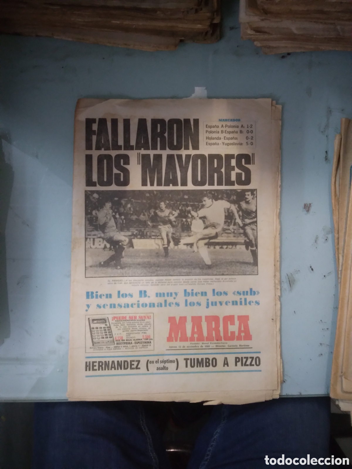 Sports collectibles: Diario Marca, 1980, 13 noviembre