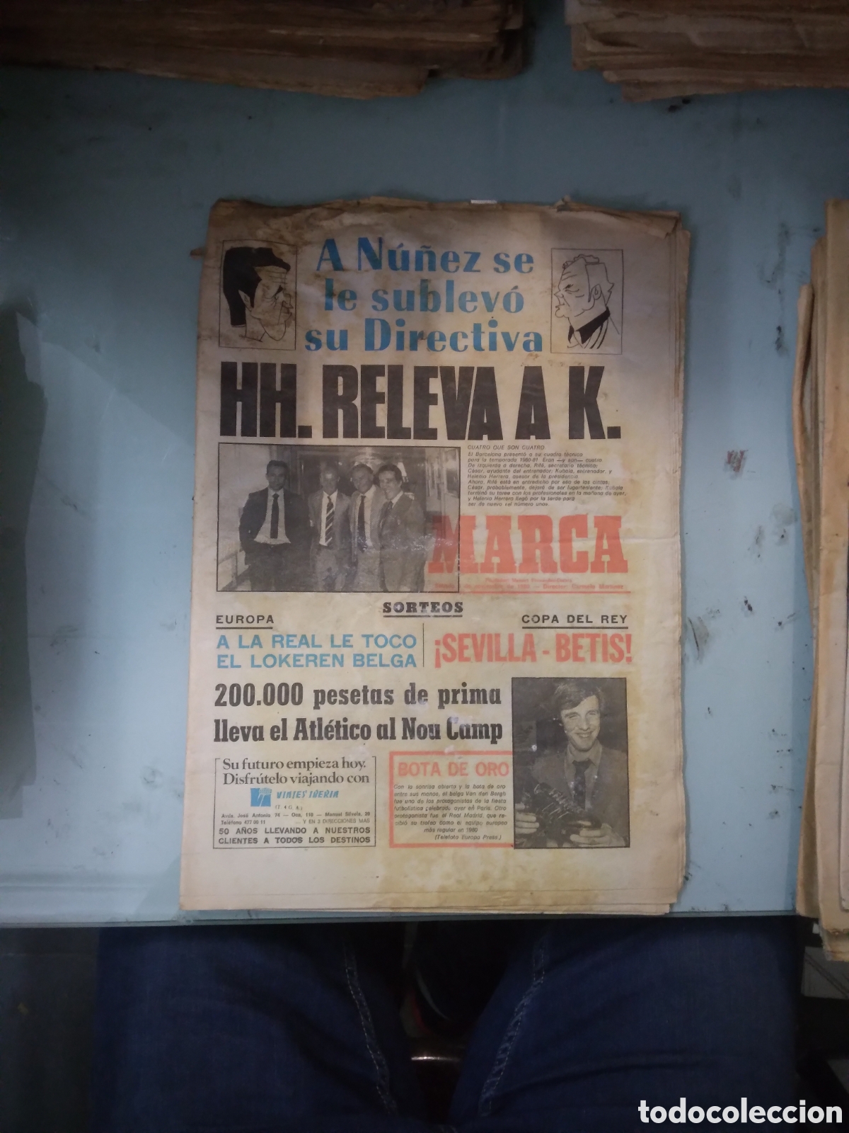 Sports collectibles: Diario Marca, 1980, 8 noviembre