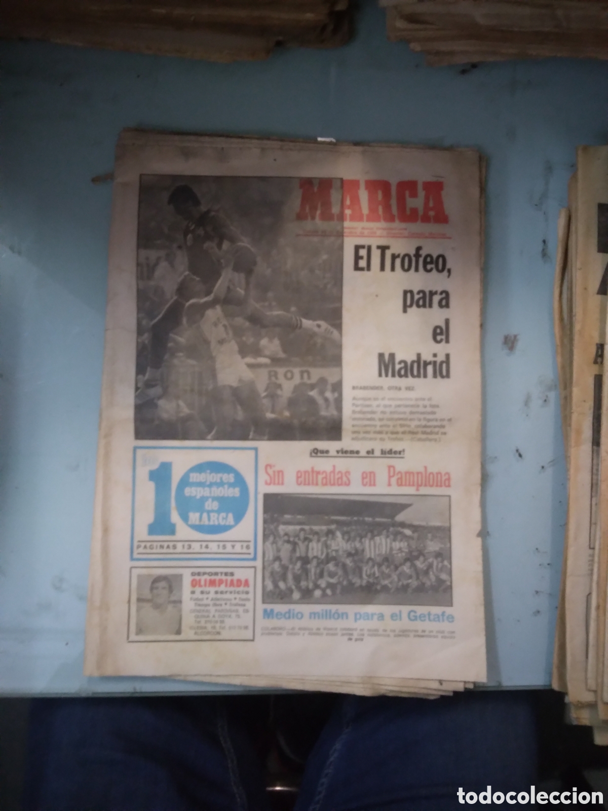 Sports collectibles: Diario Marca, 1980, 28 diciembre