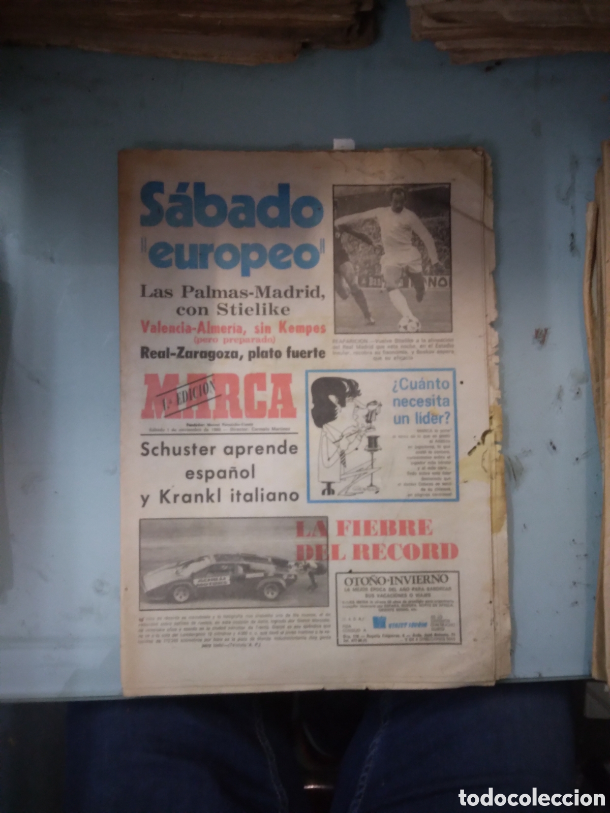 Sports collectibles: Diario Marca, 1980, 1 noviembre