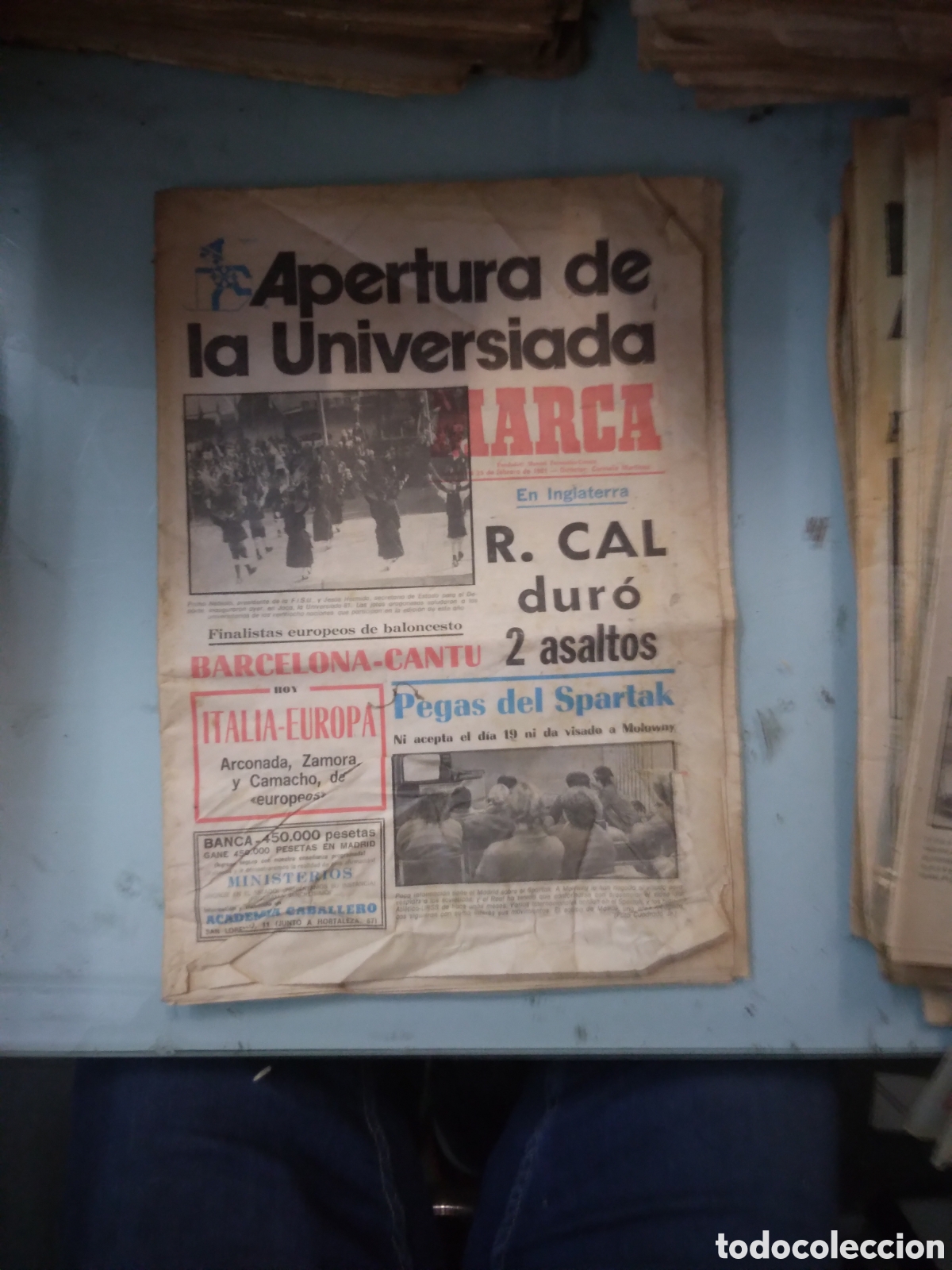 Sports collectibles: Diario Marca, 1981, 25 febrero