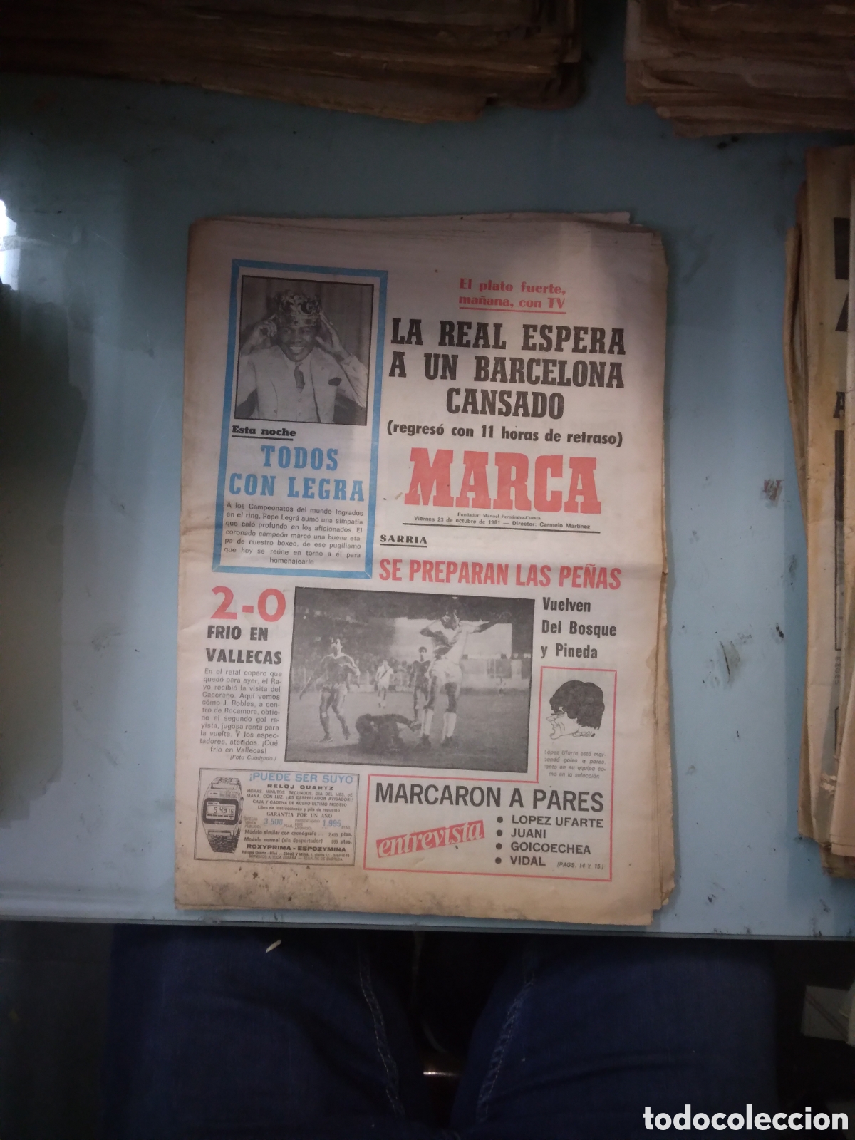 Sports collectibles: Diario Marca, 1981, 23 octubre