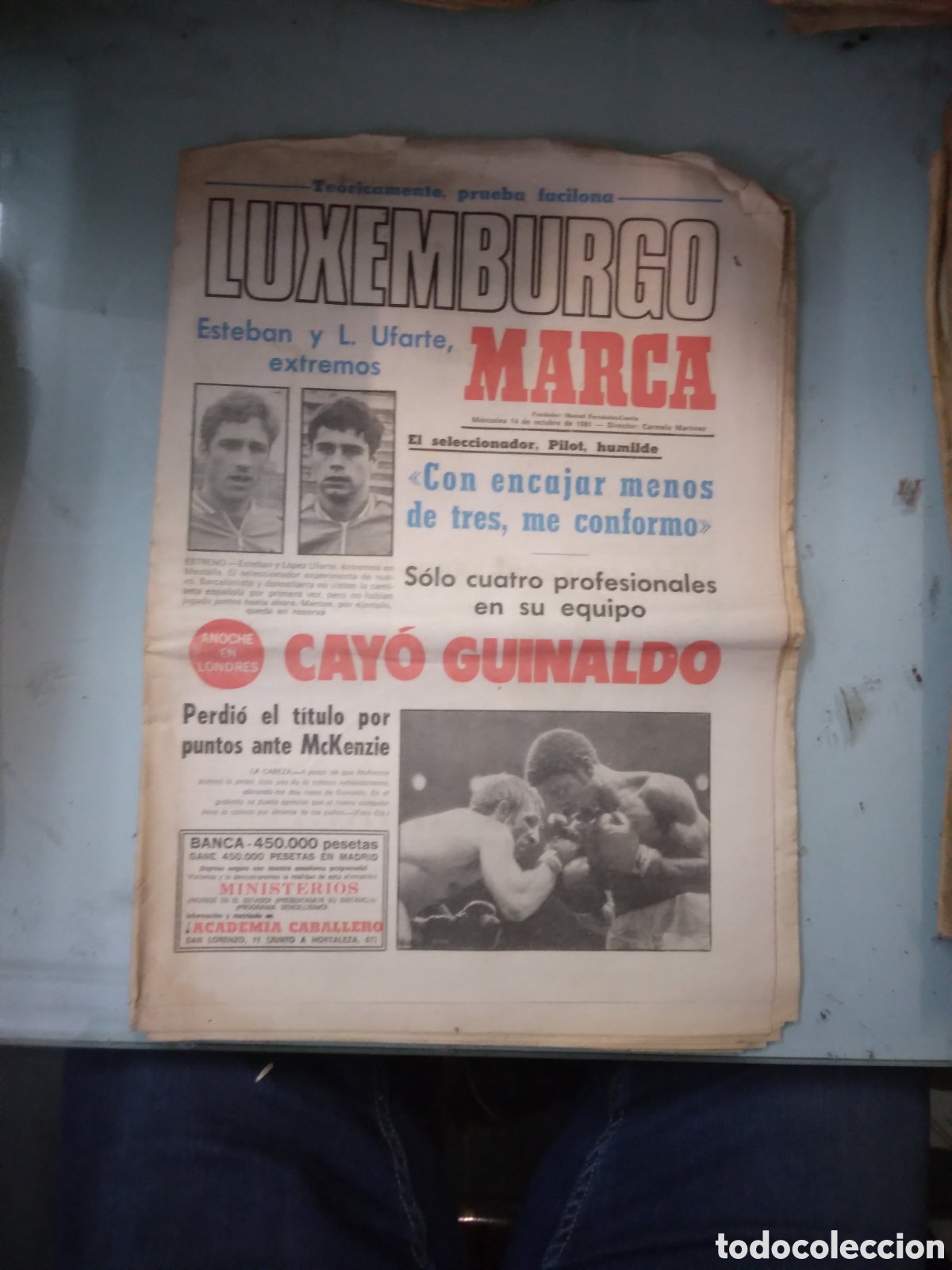 Sports collectibles: Diario Marca, 1981, 14 octubre