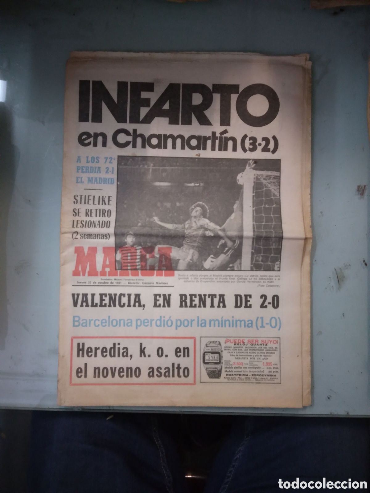 Sports collectibles: Diario Marca, 1981, 22 octubre