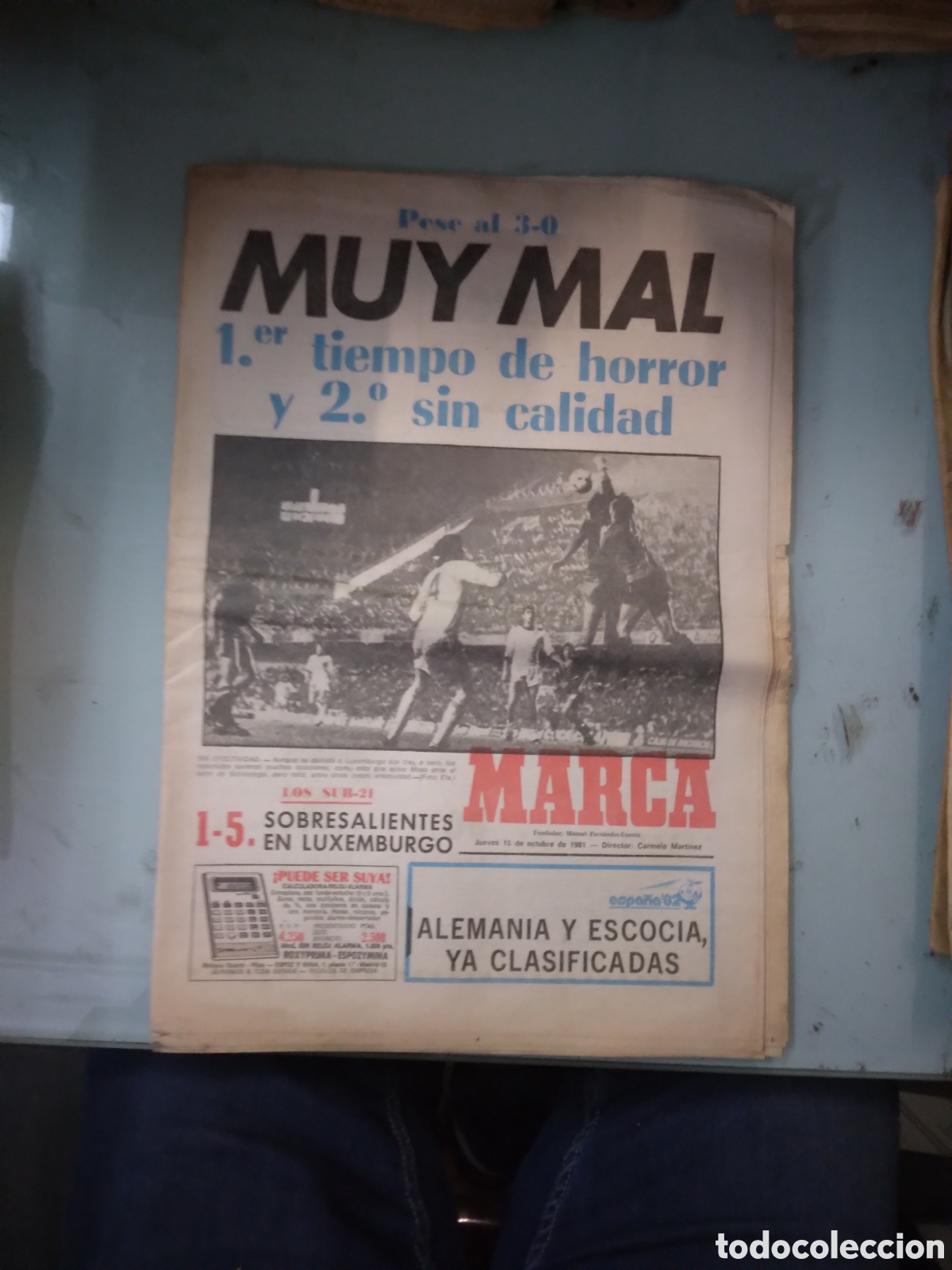 Coleccionismo deportivo: Diario Marca, 1981, 15 octubre