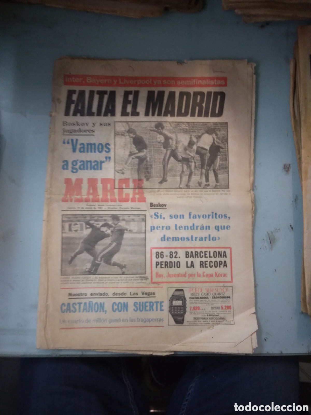 Coleccionismo deportivo: Diario Marca, 1981, 19 marzo
