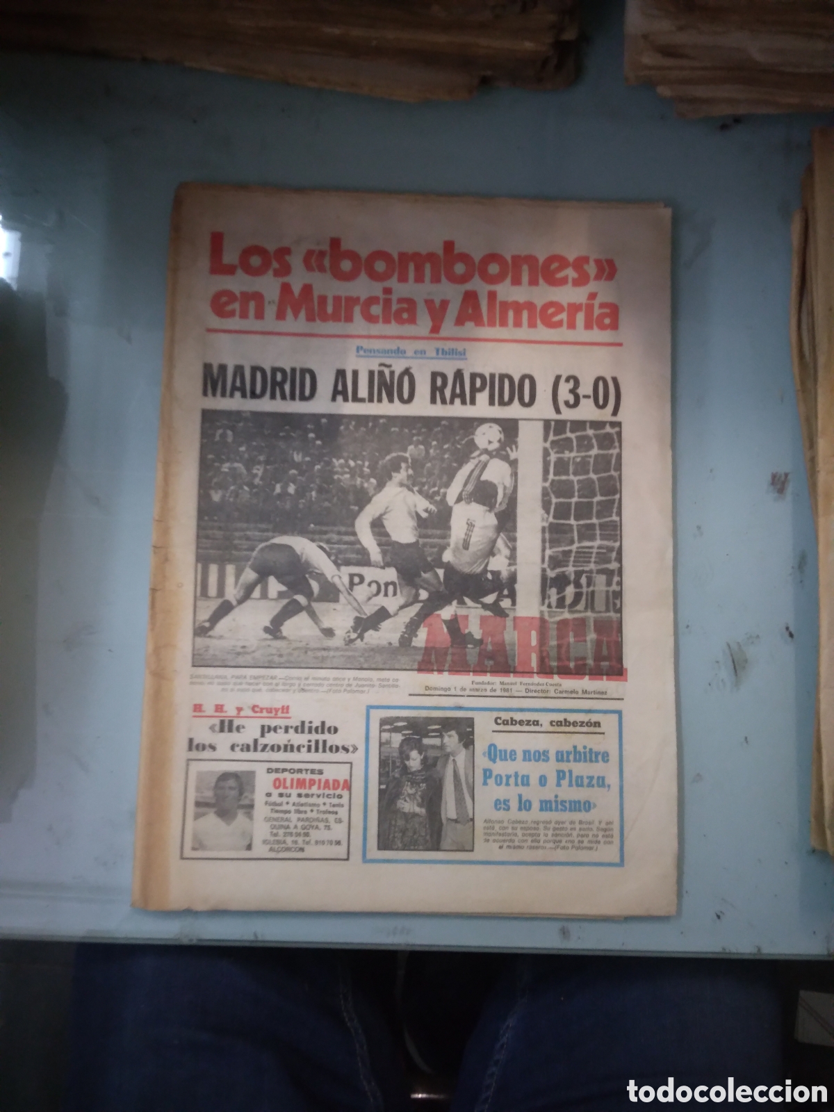 Coleccionismo deportivo: Diario Marca, 1981, 1 marzo
