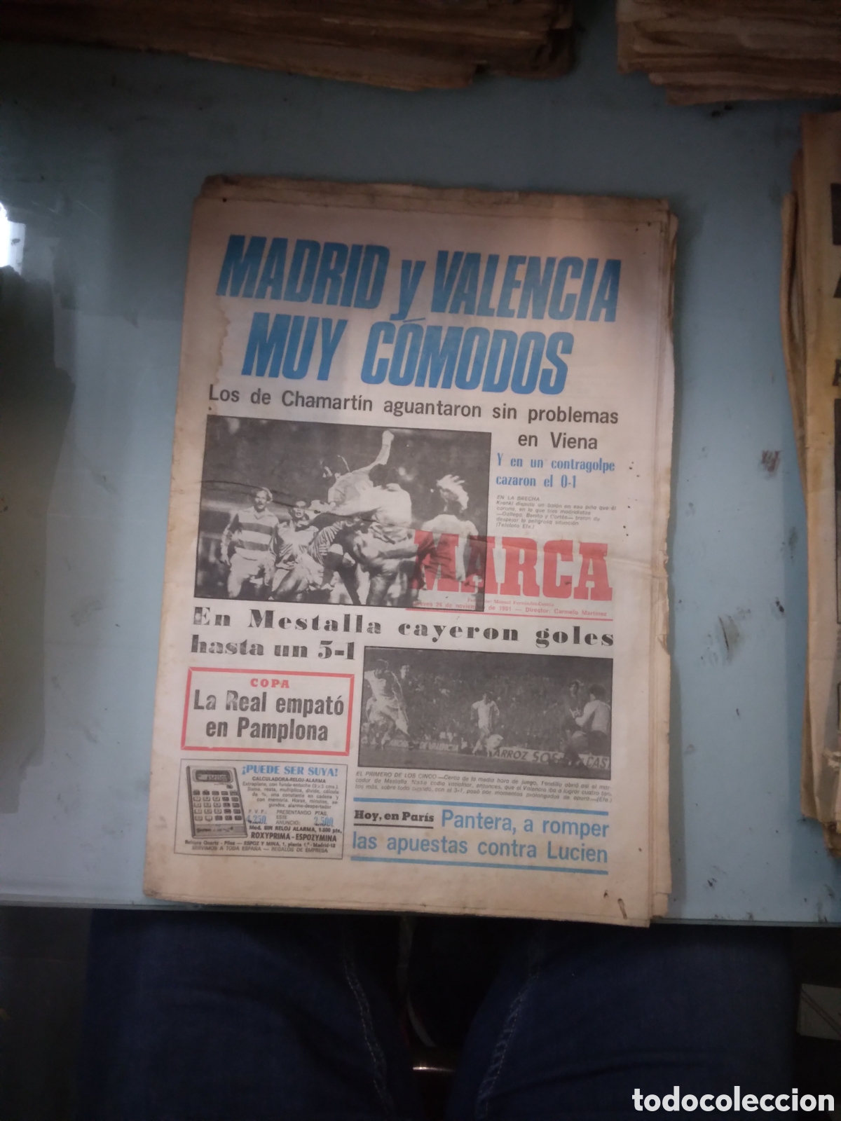 Coleccionismo deportivo: Diario Marca, 1981, 26 noviembre