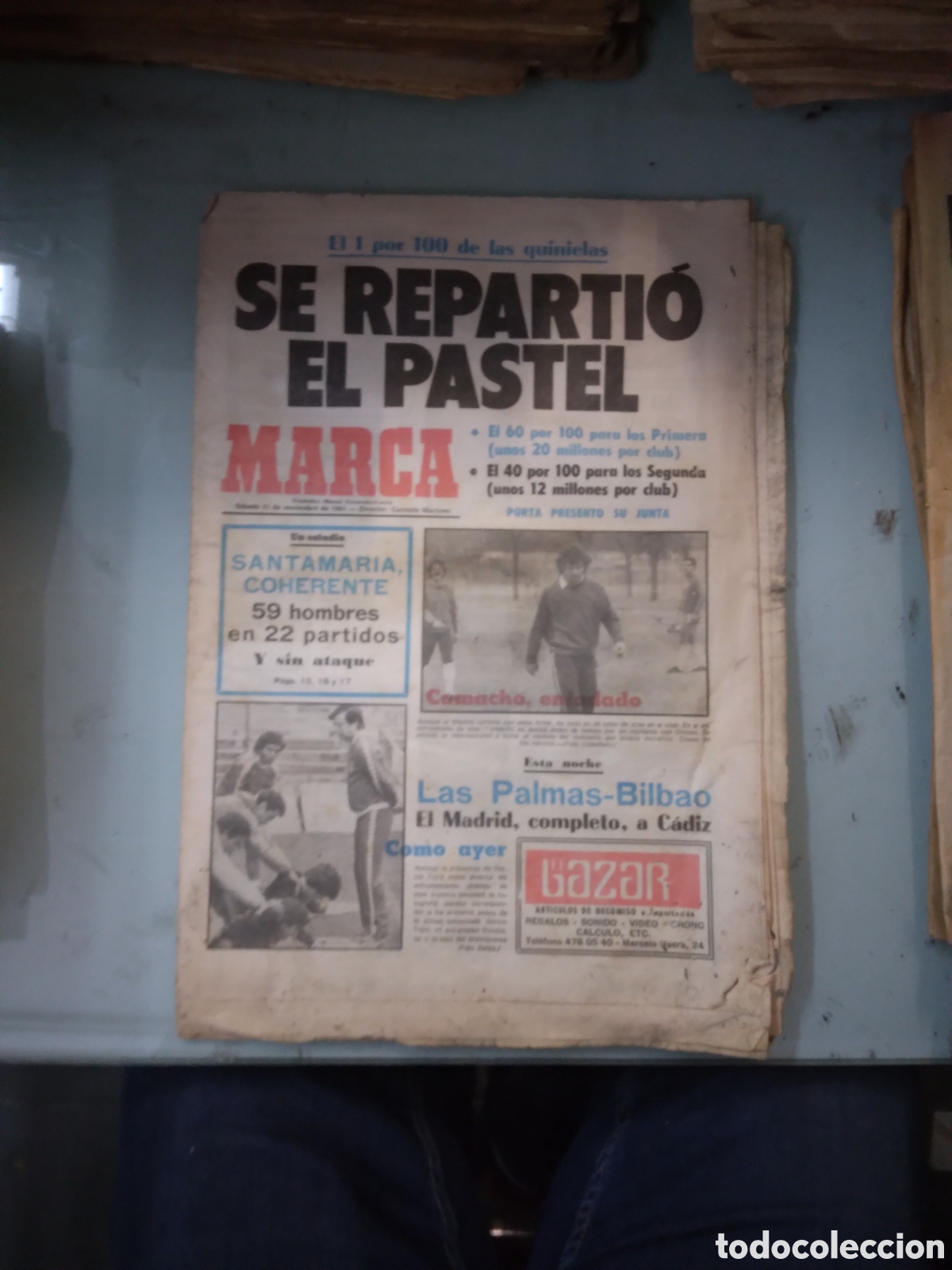 Coleccionismo deportivo: Diario Marca, 1981, 21 noviembre