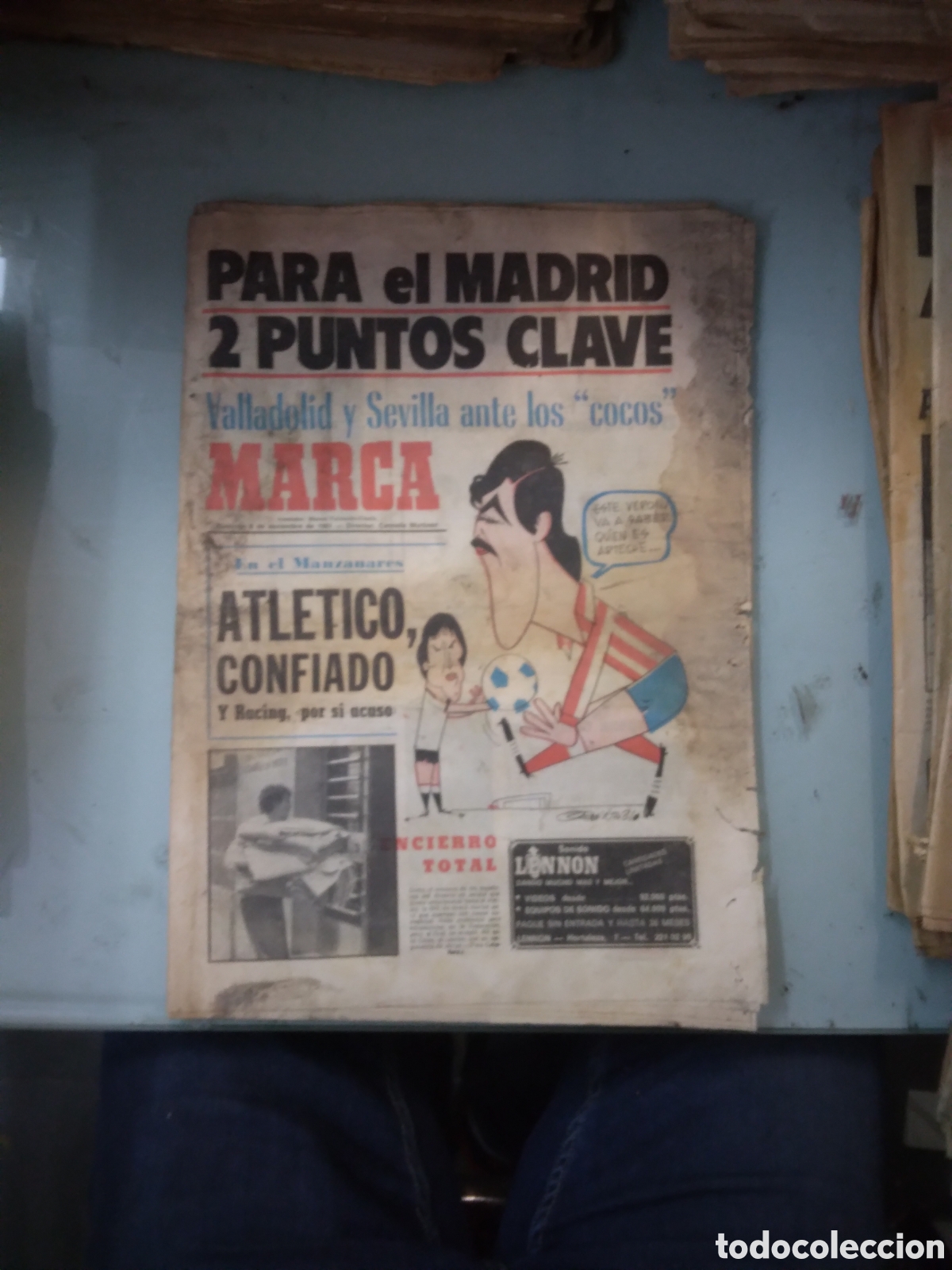 Coleccionismo deportivo: Diario Marca, 1981, 8 noviembre