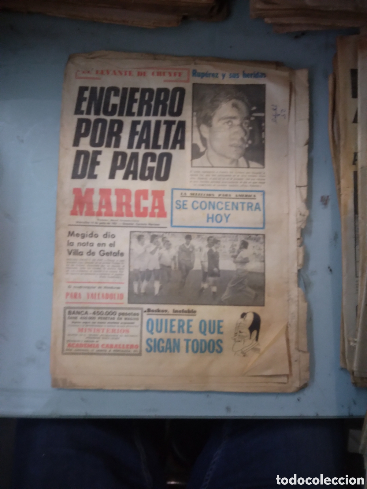 Coleccionismo deportivo: Diario Marca, 1981, 10 junio
