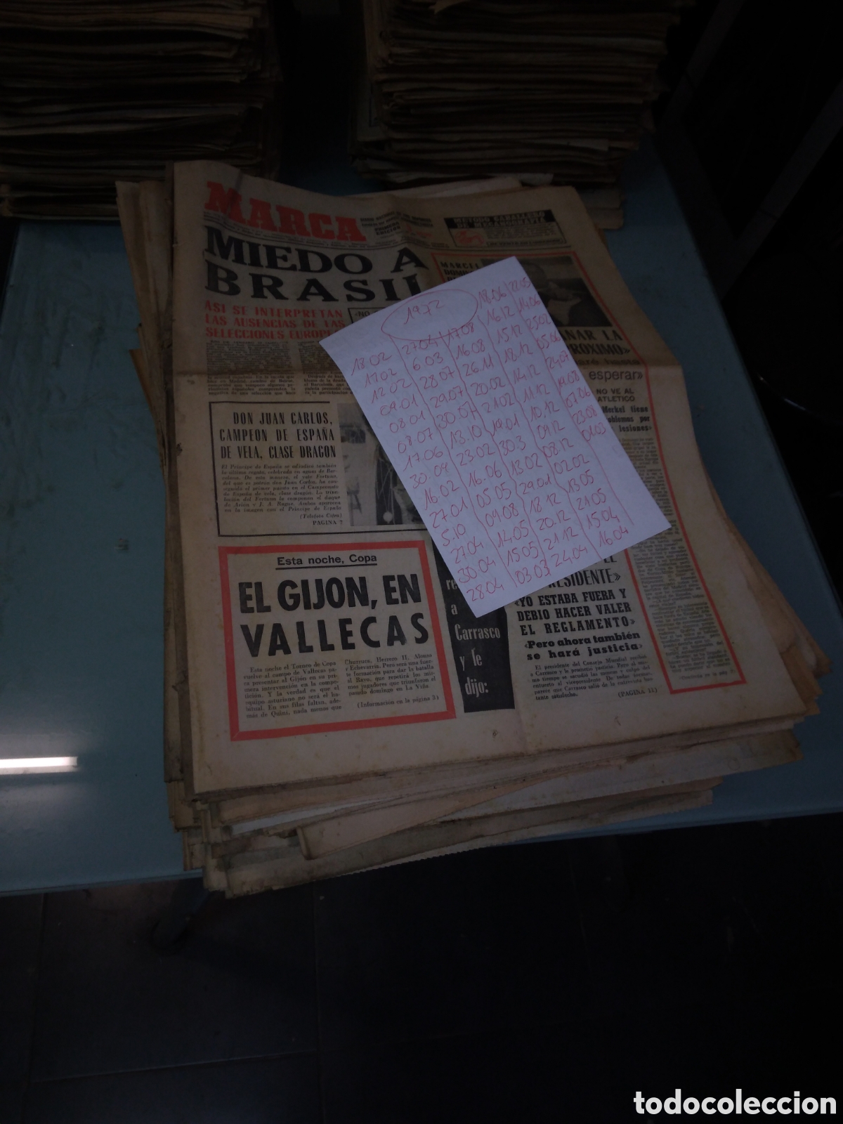 Coleccionismo deportivo: Diario Marca, 1972, APROX 250 ejemplares