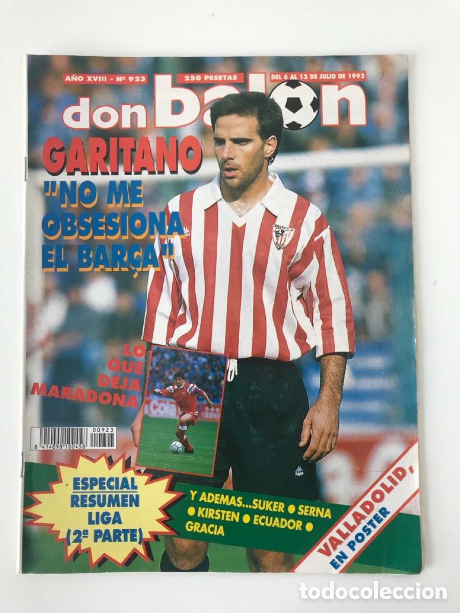 Coleccionismo deportivo: Don bal&oacute;n 923 - Poster Valladolid - Maradona - Athletic - Especial liga - Grecia - Zaragoza Ecuador