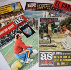 Coleccionismo deportivo: VINTAGE, AÑOS 70 - AS COLOR - 5 EJEMPLARES VARIADOS / CON POSTERS / PÁGINAS CENTRALES ¡MIRA! LOTE 02