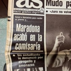 Coleccionismo deportivo: MARADONA ACABÓ EN LA COMISARÍA AS 1984