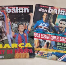 Coleccionismo deportivo: REVISTA DON BALÓN FC BARCELONA CAMPEÓN PRIMERA CHAMPIONS LEAGUE COPA DE EUROPA N° 864 Y 865 (1994).