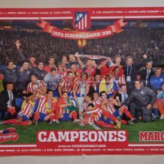 Coleccionismo deportivo: DIARIO MARCA PÓSTER ATLÉTICO DE MADRID CAMPEÓN COPA EUROPA LEAGUE (2010).