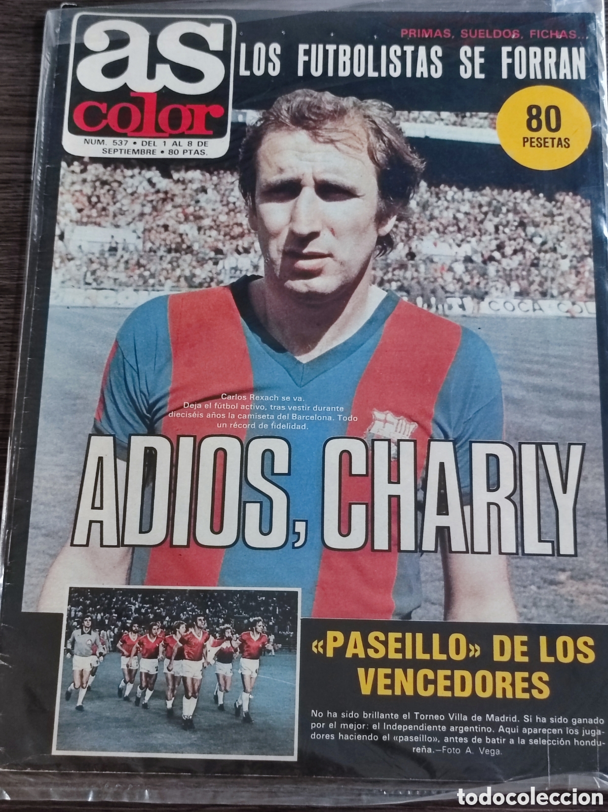 Coleccionismo deportivo: As Color 537 Adi&oacute;s Charly Rexach - Foto 1