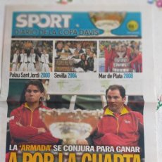 Coleccionismo deportivo: (BTA) SPORT - DIARIO DE LA COPA DAVIS-RAFA NADAL