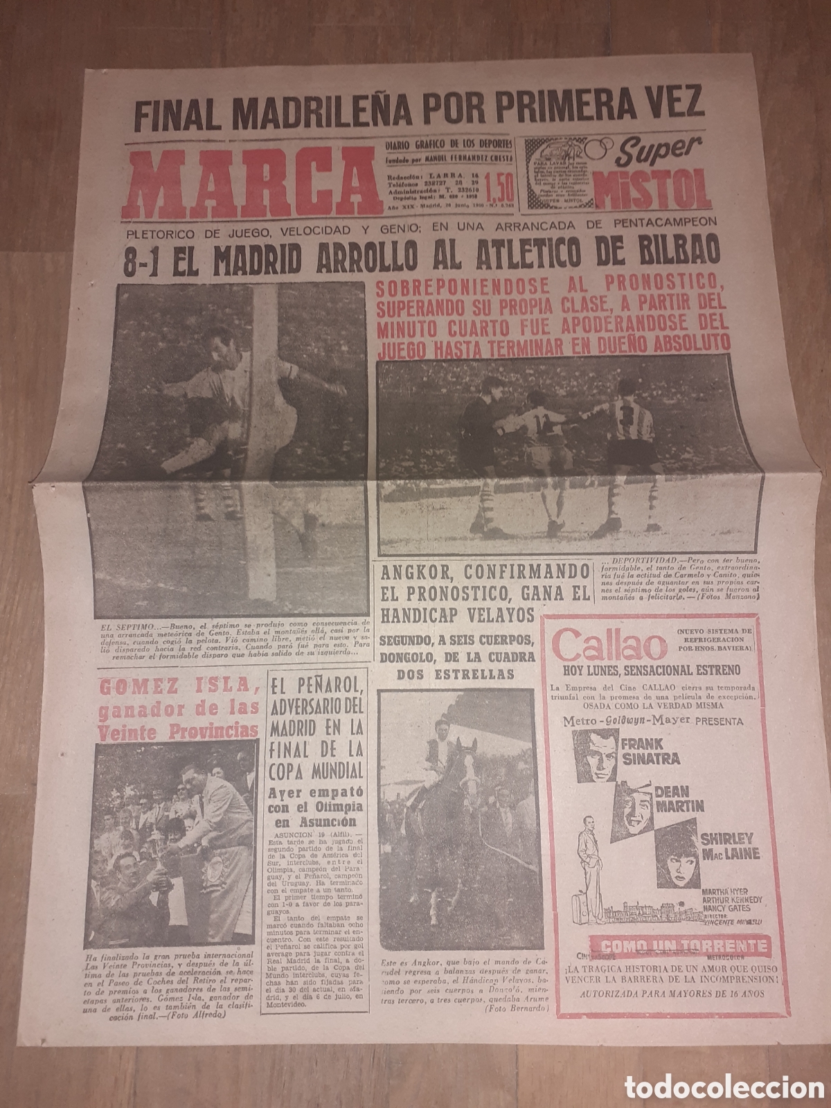 Collezionismo sportivo: REAL MADRID 8 ATHLETIC DE BILBAO 1. SEMIFINAL COPA 1960. SOLO LA PORTADA