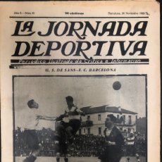 Coleccionismo deportivo: REVISTA LA JORNADA DEPORTIVA Nº 81 NOVIEMBRE 1922 PARTIDO RUGBY CN BARCELONA - S .SAMBOYANA