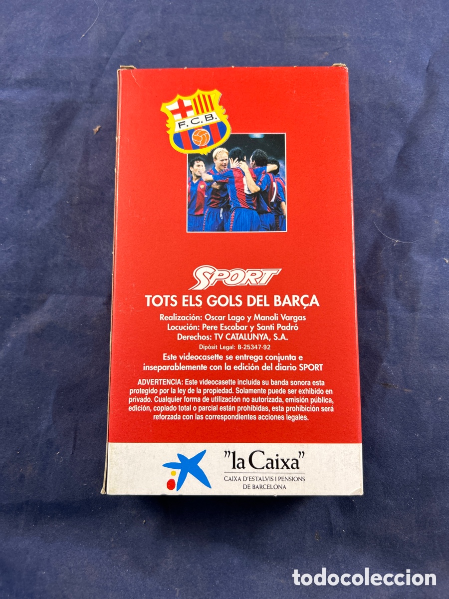 Coleccionismo deportivo: TOTS ELS GOLS DEL BAR&Ccedil;A VHS - Foto 2