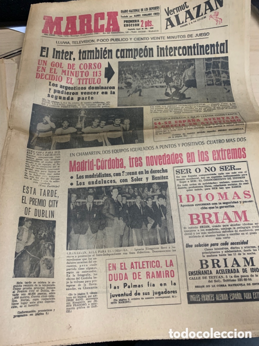 Coleccionismo deportivo: 1968 Inter de Mil&aacute;n Campe&oacute;n Intercontinental - Foto 1