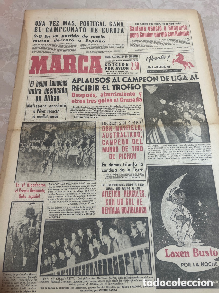 Collectionnisme sportif: 05-05-1963 Real Madrid Campe&oacute;n de liga