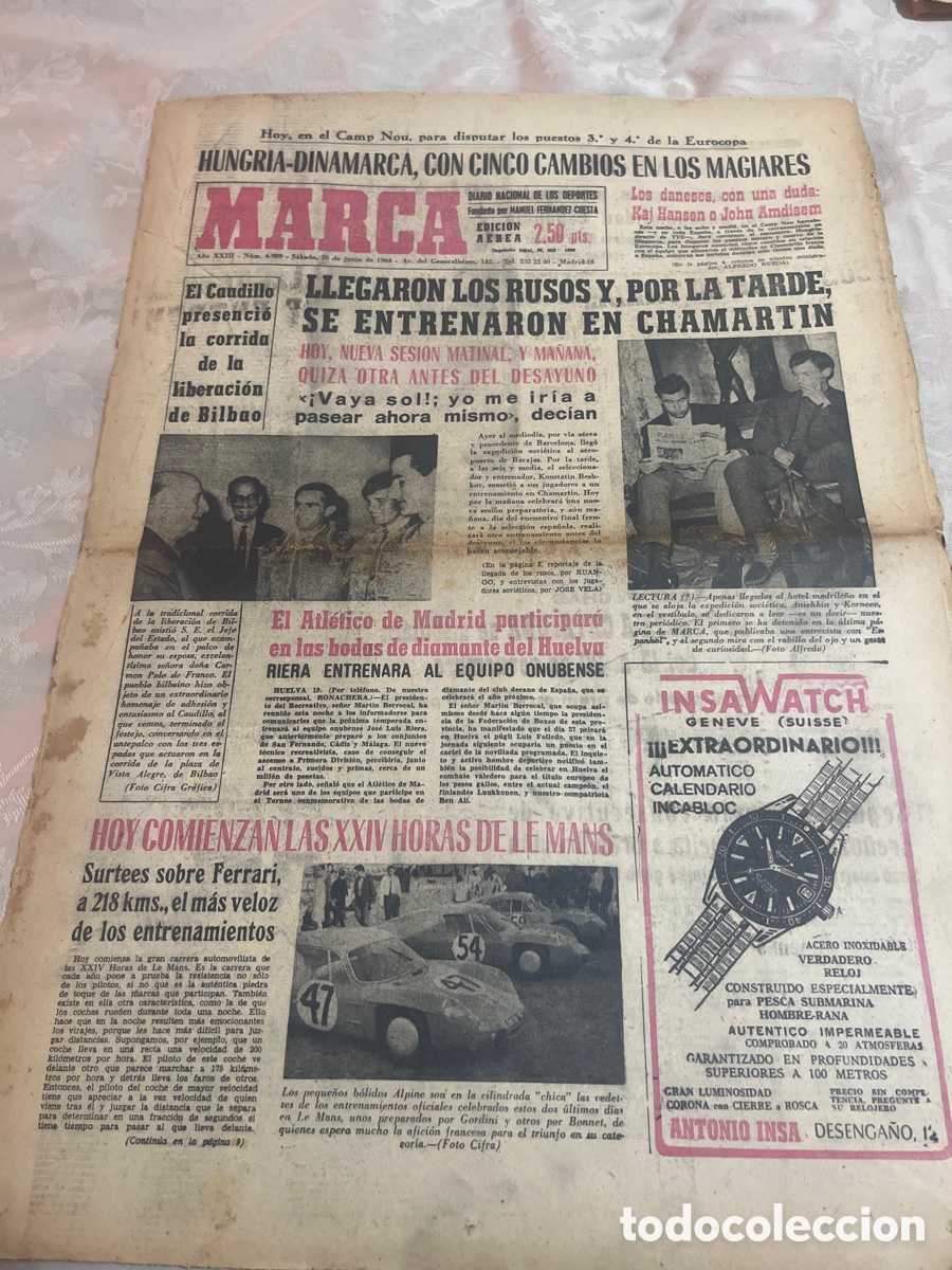 Collectionnisme sportif: 20-06-1964 Euro 64 Hungr&iacute;a v Dinamarca preview
