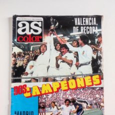 Coleccionismo deportivo: REVISTA DEPORTIVA AS COLOR - DOS CAMPEONES VALENCIA RECOPA - MADRID DE LIGA - N° 470 - 24-05-1980
