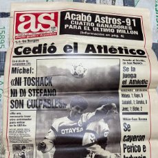 Coleccionismo deportivo: AS (24-3-1991) BURGOS 1-1 ATLETICO MADRID FUTRE BARCELONA REAL MADRID OVIEDO ZALBA CARLOS SAINZ MOYA