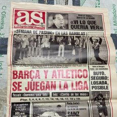 Coleccionismo deportivo: AS (29-3-1991)(30-3-1991) BARCELONA ATLETICO MADRID ABEL RESINO IVIC LUIS SUAREZ ESPAÑA MILAN