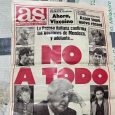 Coleccionismo deportivo: AS (6-4-1991) MENDOZA REAL MADRID GULLIT SACCHI PROSINECKI MARADONA BARCELONA MATURANA ASPAR