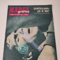 Coleccionismo deportivo: MARCA MARTES GRAFICO Nº 9 RESUMEN JORNADA 30 LIGA 72/73 1972/1973 PORTADA REAL MADRID SANTILLANA