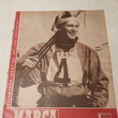 Coleccionismo deportivo: MARCA 1945 GOLEADA INJUSTA DEL R.MADRID AL CEUTA. LOS POLISTAS ARGENTINOS. VICTORIA DE KID TUNERO.