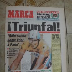 Coleccionismo deportivo: PERIODICO MARCA 25-7-1993 TERCER TOUR DE INDURAIN