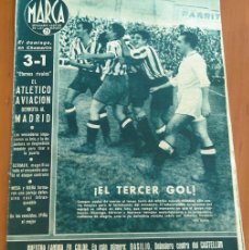 Coleccionismo deportivo: MARCA SUPLEMENTO GRAFICO DE LOS DEPORTES Nº196 - 10 NOVIEMBRE 1942 - ATLETICO AVIACION 3 - MADRID 1