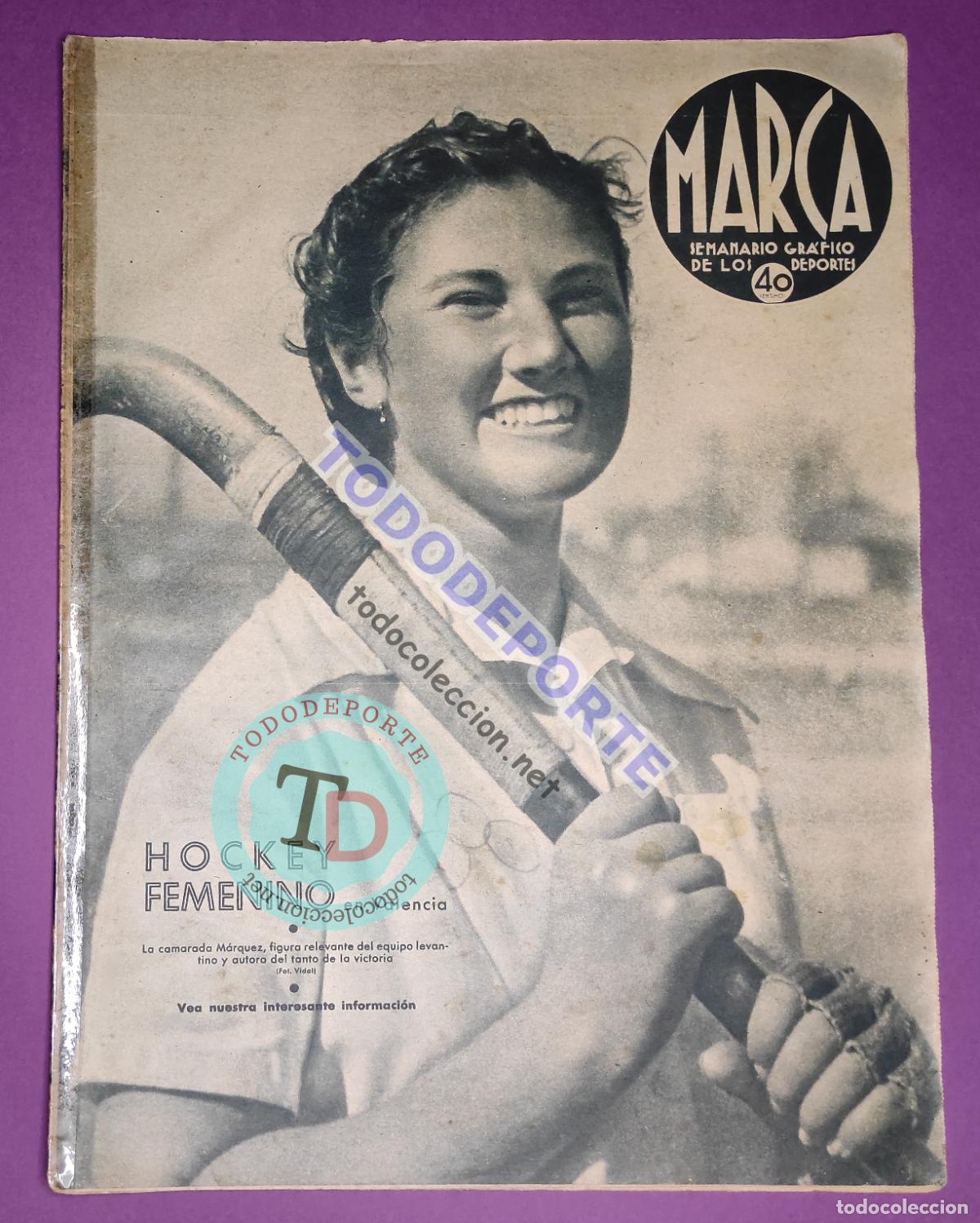 Sammelleidenschaft Sport: MARCA N&ordm; 55 1940 LIGA 39/40 VILANOVA HERCULES CF - LILI ALVAREZ - HOCKEY - ARRUTI CESTA-PUNTA RACING