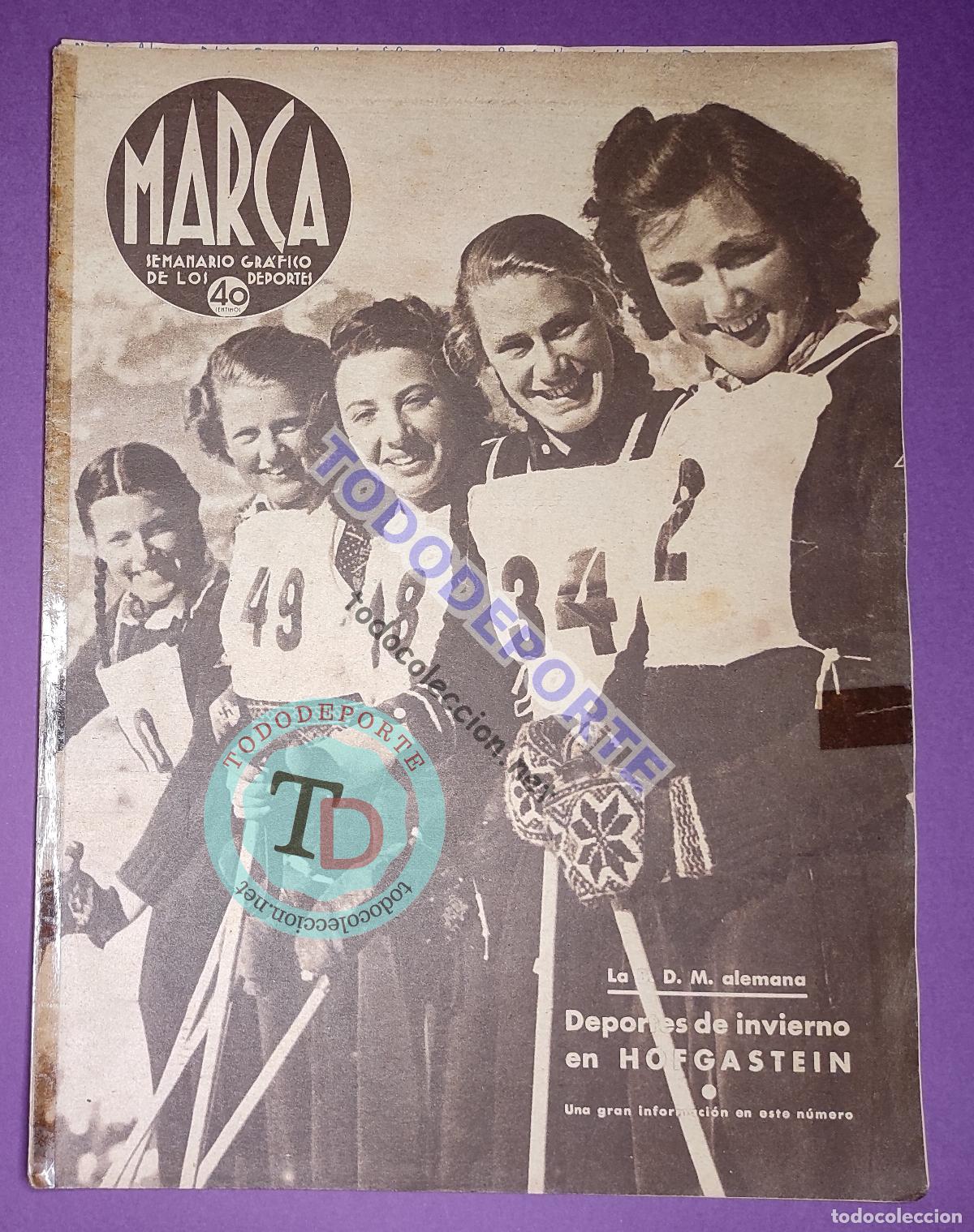 Sammelleidenschaft Sport: MARCA N&ordm; 59 1940 LIGA 39/40 DERBY MADRID-ATLETI HERCULES - VELA ATLETISMO NATACION SANGCHILLI BOXEO