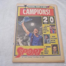 Coleccionismo deportivo: SPORT N. 3417 . 11 DE MAYO 1989 . CAMPIONS ! . BARÇA / SAMPDORIA