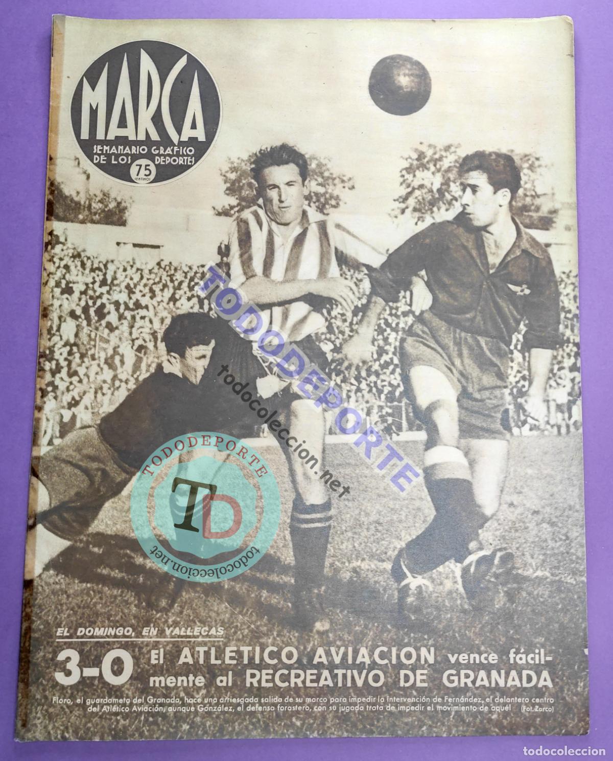 Sammelleidenschaft Sport: MARCA N&ordm; 142 1941 LIGA 41/42 RECREATIVO GRANADA CD CASTELLON CELTA - PACHECO TENIS ATLETICO AVIACION