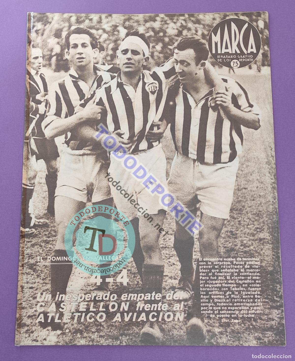 Sammelleidenschaft Sport: MARCA N&ordm; 155 1942 LIGA 41/42 CD CASTELLON - BAR&Ccedil;A 0-2 MADRID - SEVILLA VALENCIA - ESQUI ATLETISMO