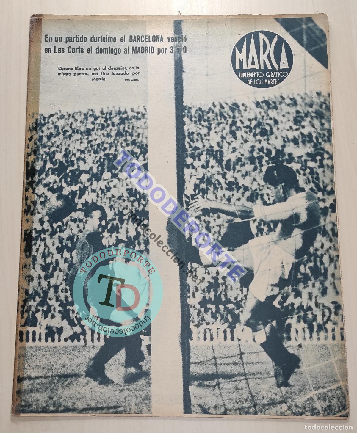 Sammelleidenschaft Sport: MARCA N&ordm; 28 1943 SEMIFINALES COPA 43 BAR&Ccedil;A 3-0 REAL MADRID PANIZO ATHLETIC BILBAO-VALENCIA CORDOBA