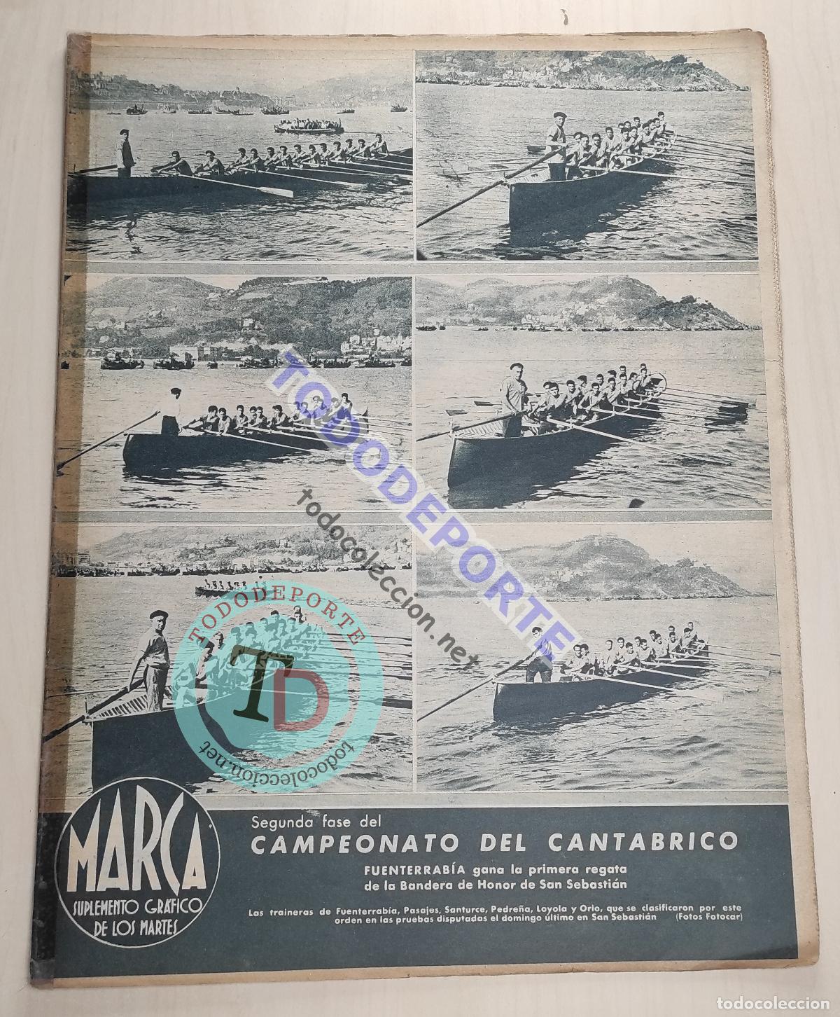 Sammelleidenschaft Sport: MARCA N&ordm; 41 1943 FUENTERRABIA TRAINERAS CANTABRICO - GALGOS BOXEO - REAL MURCIA - GRANADOS - DURAN