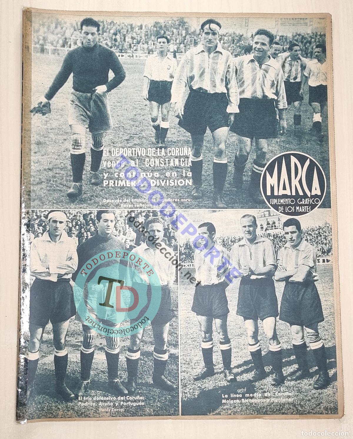 Sammelleidenschaft Sport: MARCA N&ordm; 73 1944 LIGA 43/44 PROMOCION DEPORTIVO CORU&Ntilde;A COSNTANCIA ESPA&Ntilde;OL ALCOYANO SALMANTINO