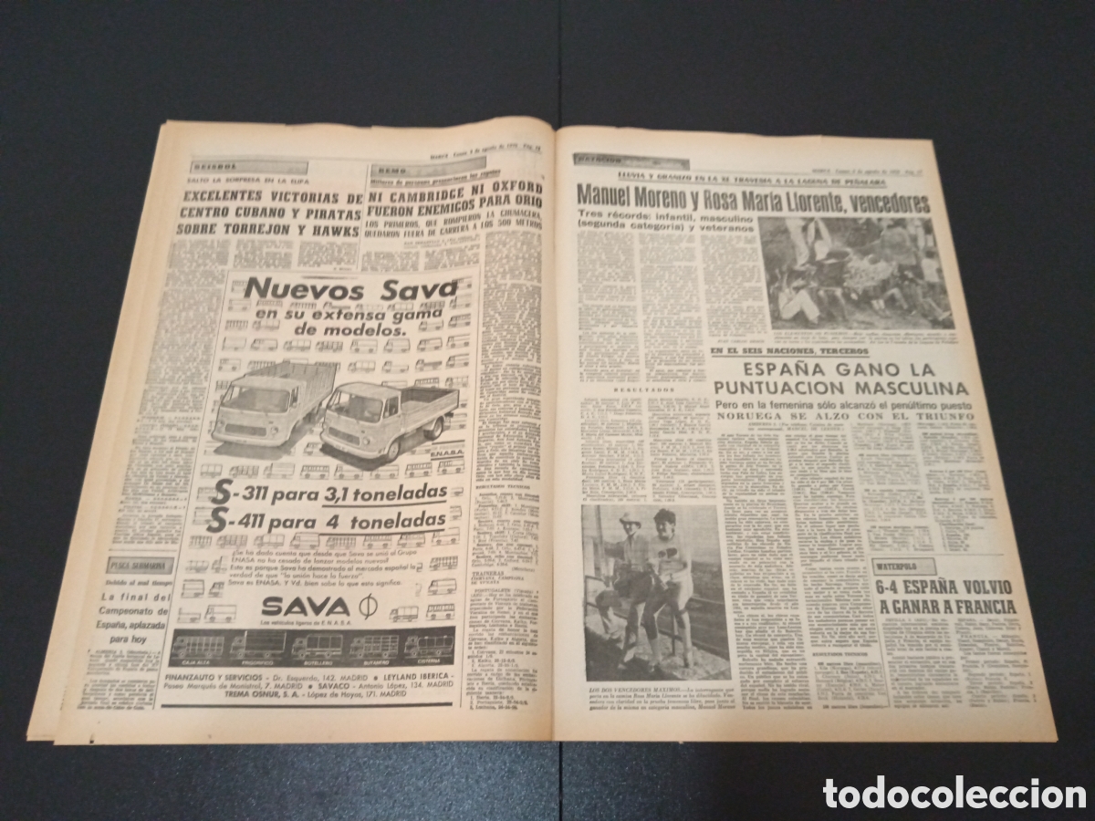 Coleccionismo deportivo: MARCA 03/08/1970 - Foto 5