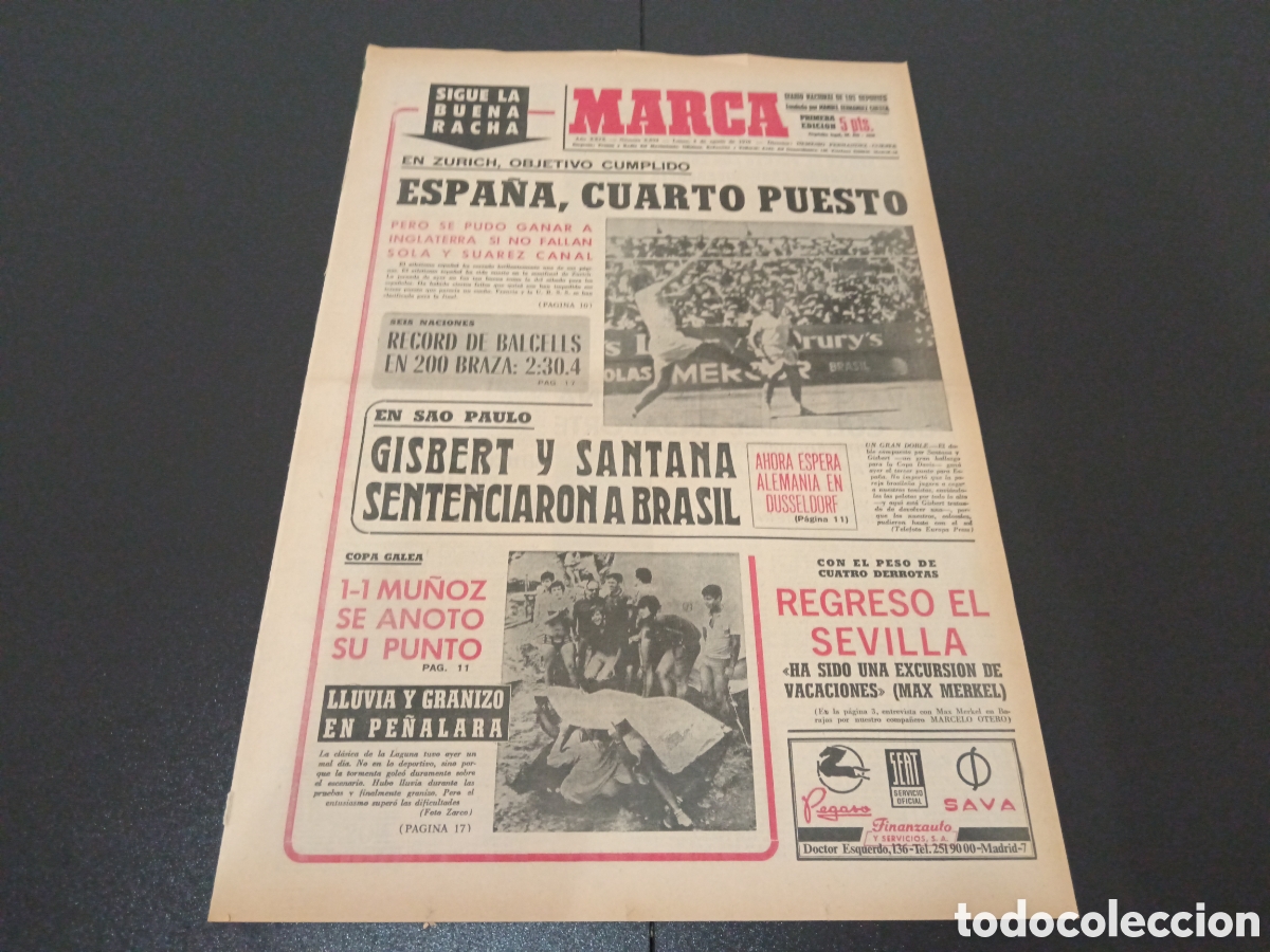 Coleccionismo deportivo: MARCA 03/08/1970 - Foto 1